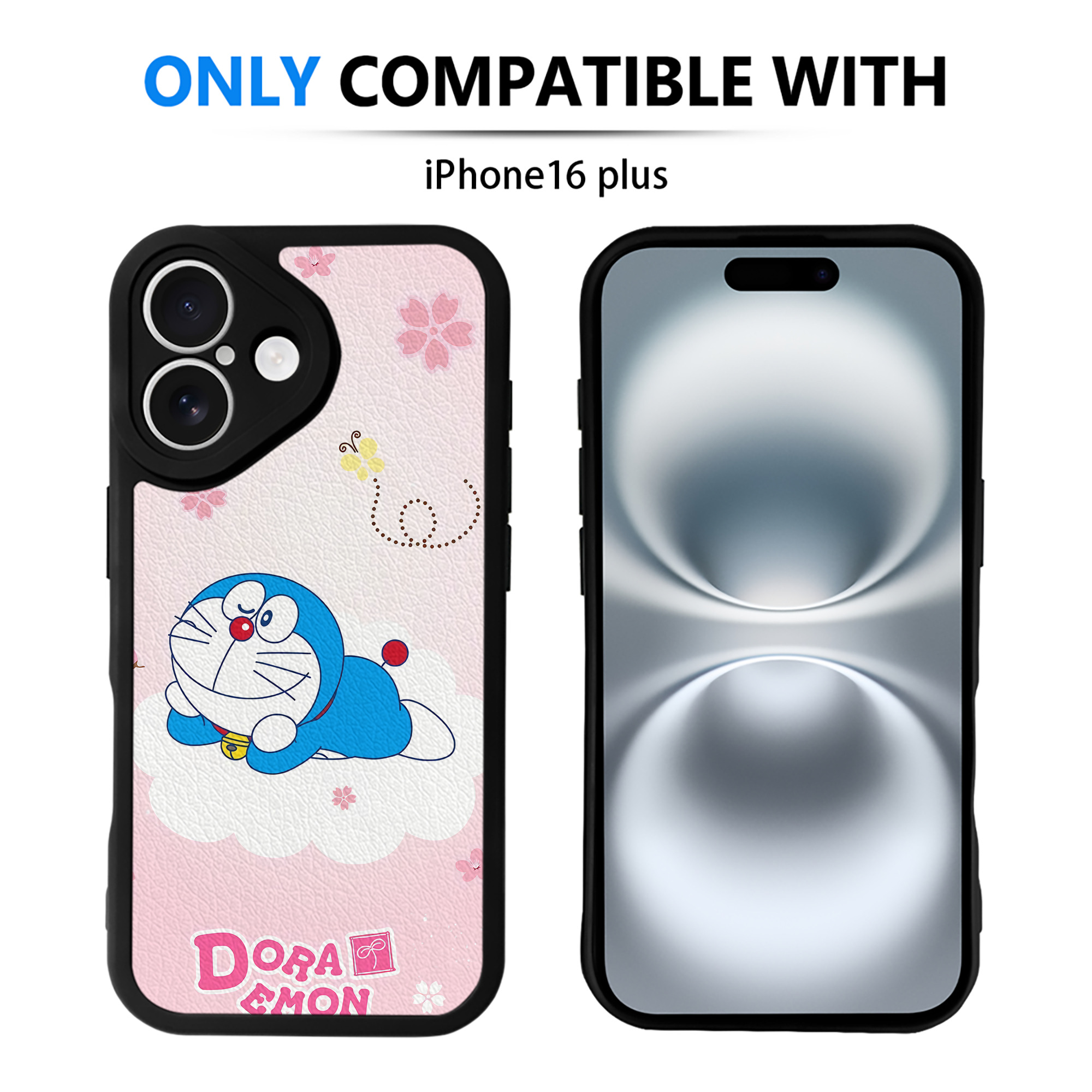 （画像用） ドラえもん Doraemon 【iPhone 16シリーズ対応】シリコンスマホケース（レザー調） 材質：シリコン
